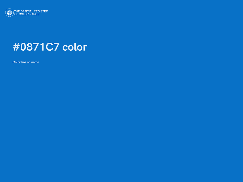 #0871C7 color image