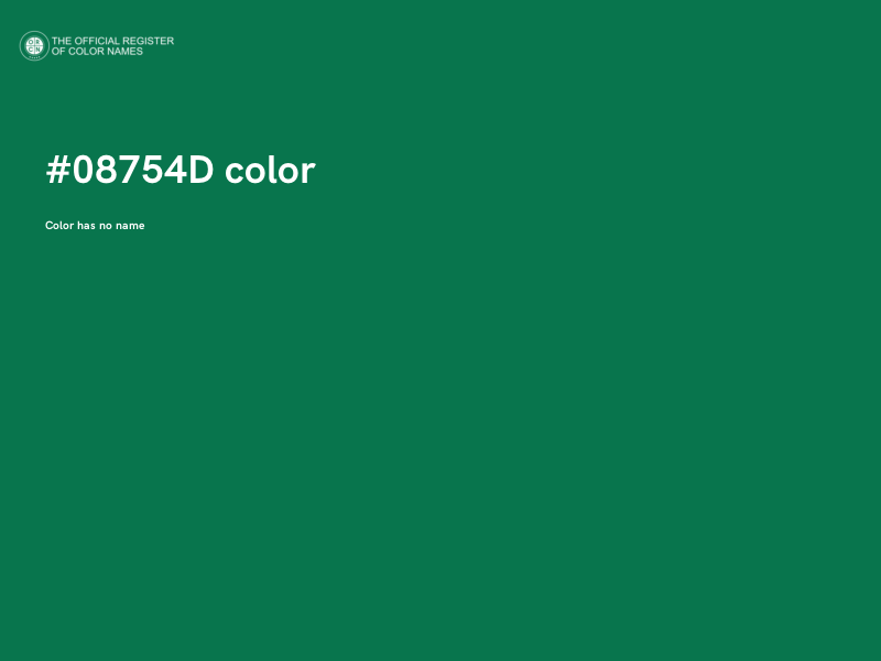#08754D color image