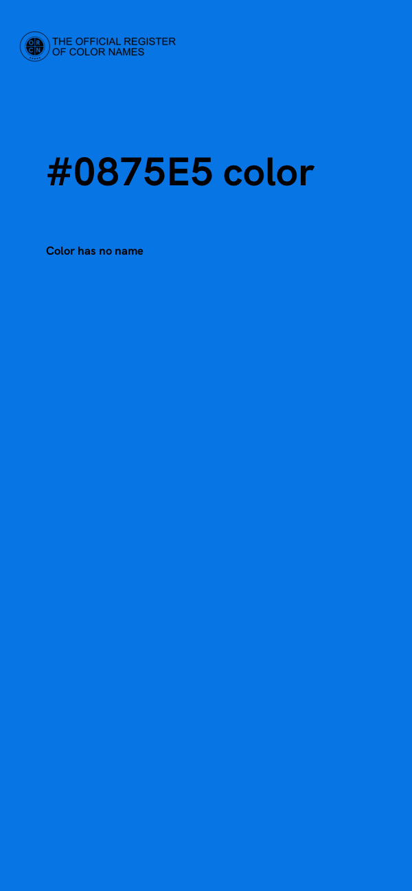 #0875E5 color image