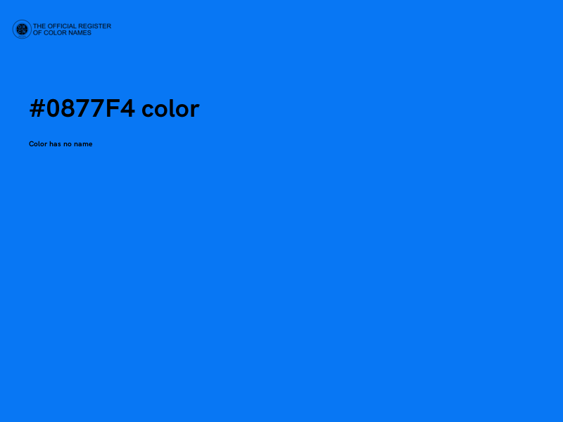 #0877F4 color image