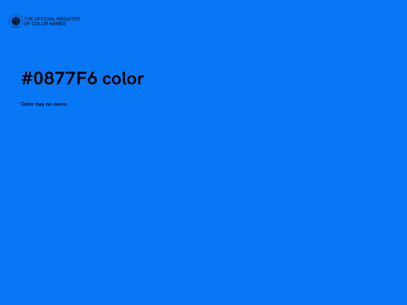 #0877F6 color image