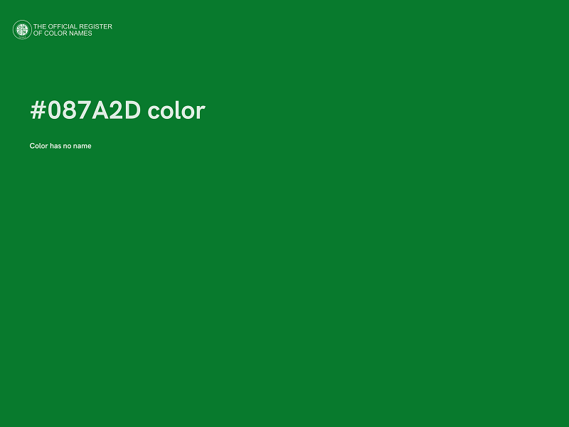 #087A2D color image
