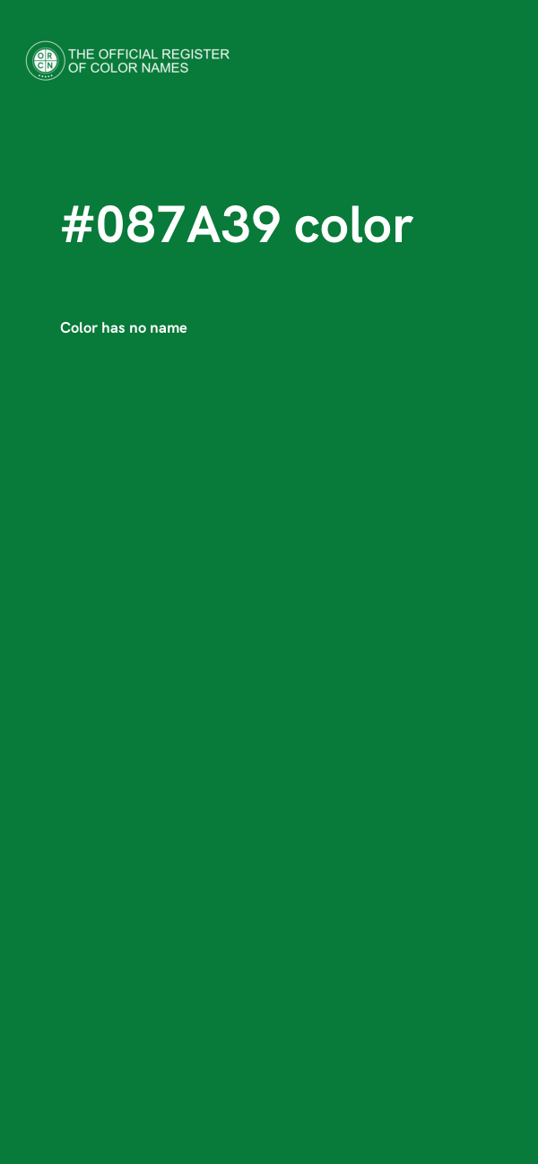 #087A39 color image