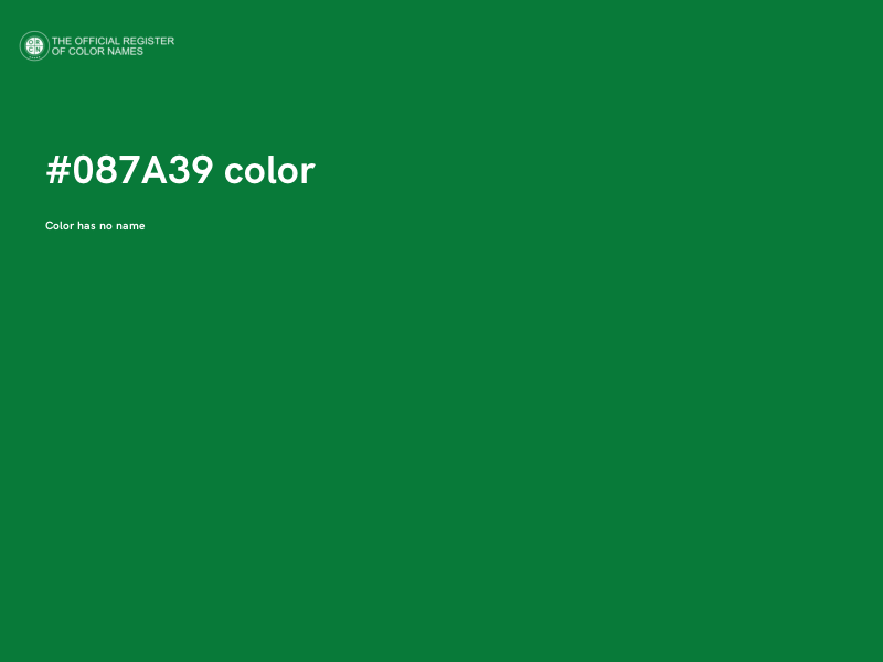 #087A39 color image