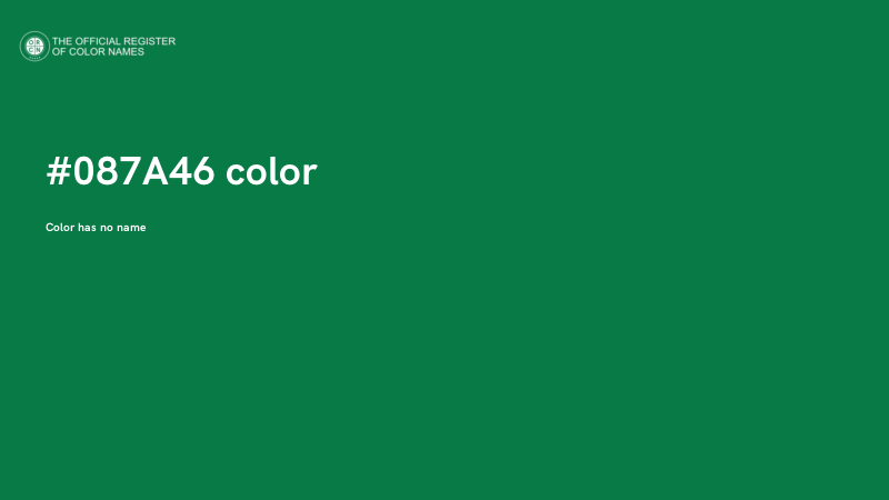 #087A46 color image