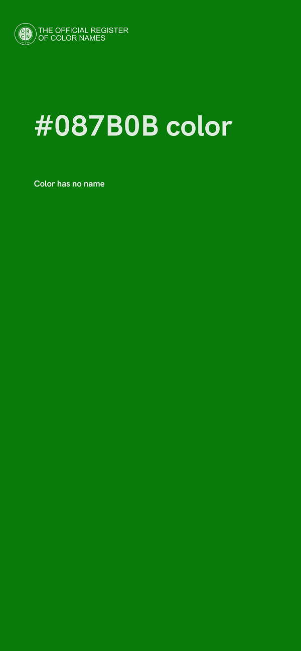 #087B0B color image
