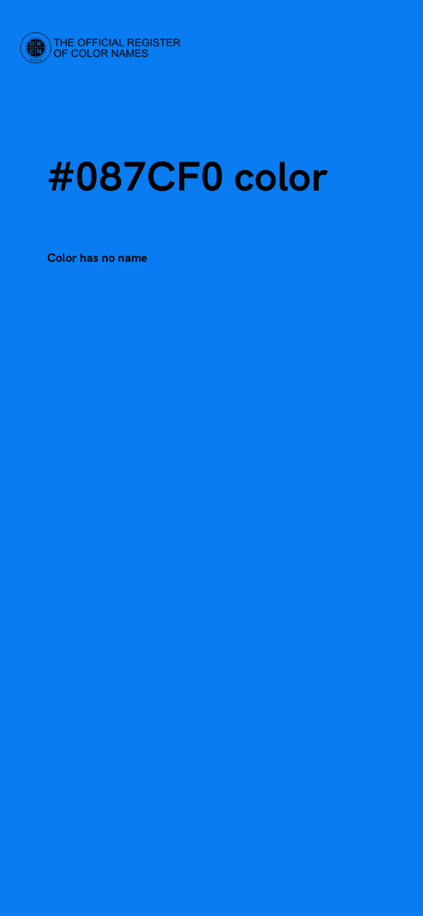 #087CF0 color image
