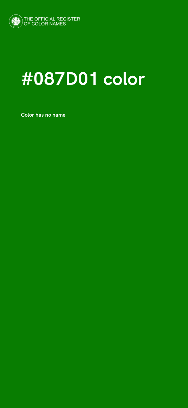 #087D01 color image