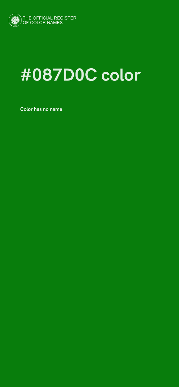 #087D0C color image