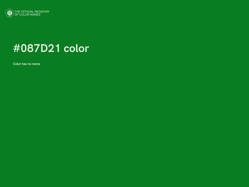 #087D21 color image