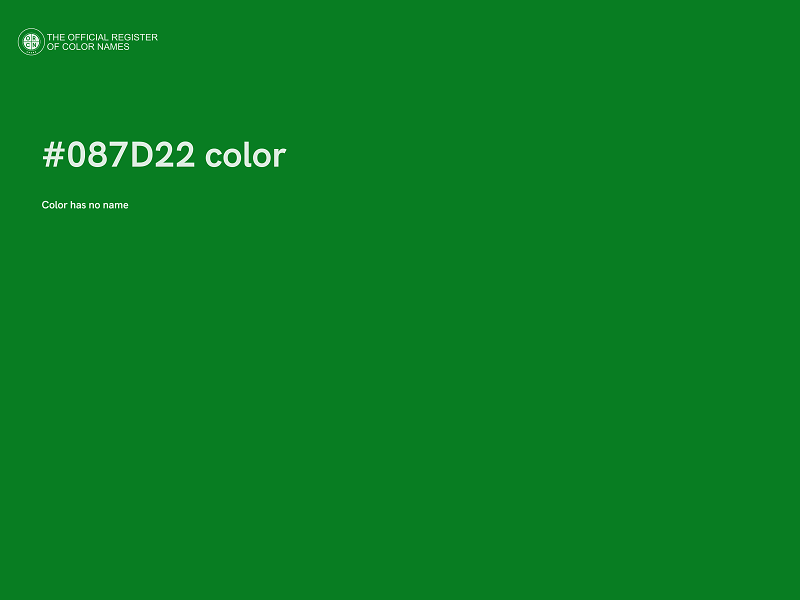 #087D22 color image