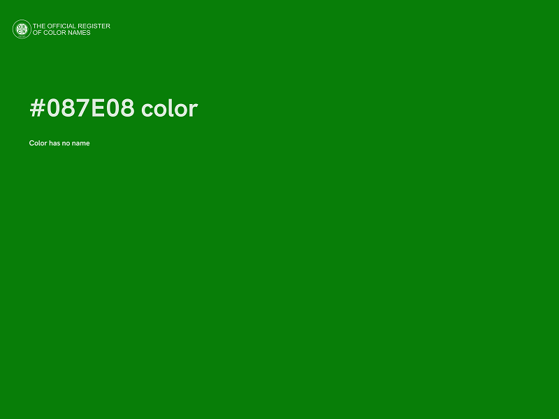 #087E08 color image