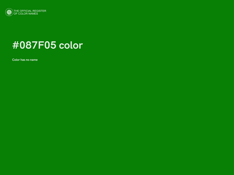 #087F05 color image