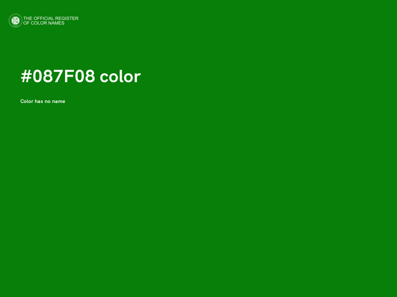 #087F08 color image