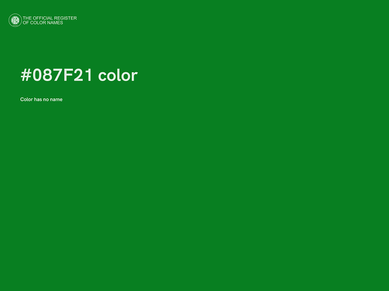 #087F21 color image