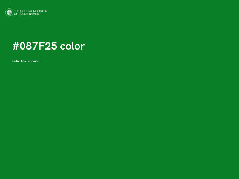 #087F25 color image