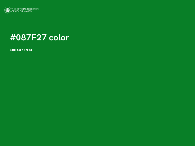 #087F27 color image