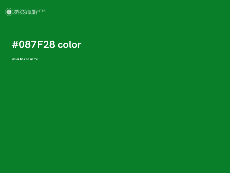 #087F28 color image