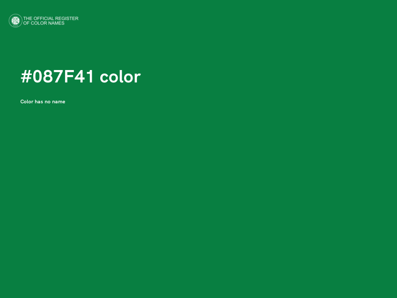 #087F41 color image
