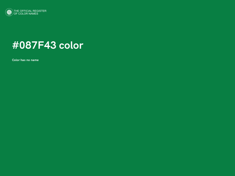 #087F43 color image
