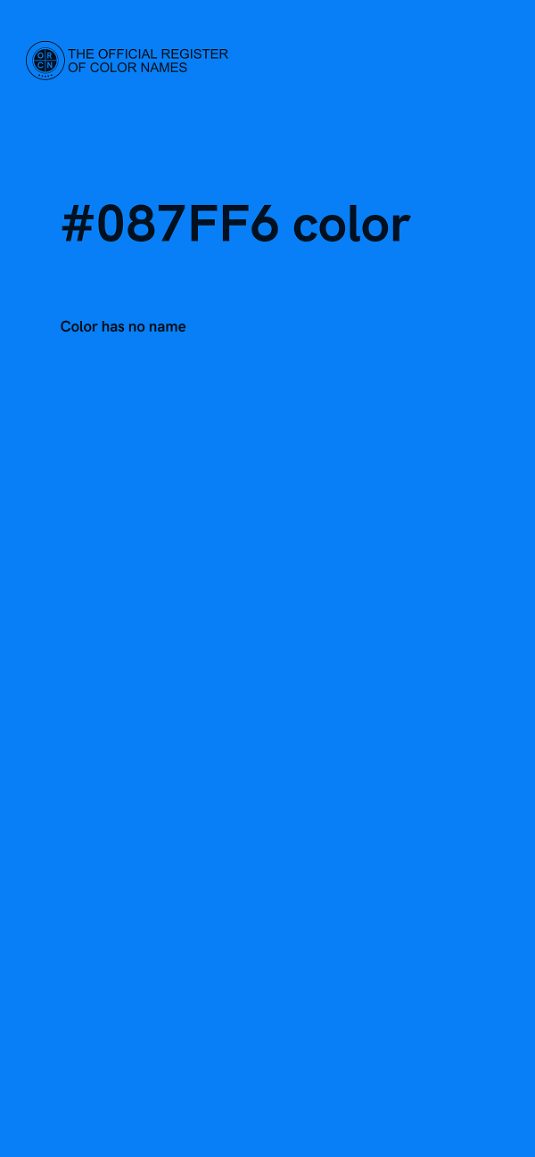 #087FF6 color image