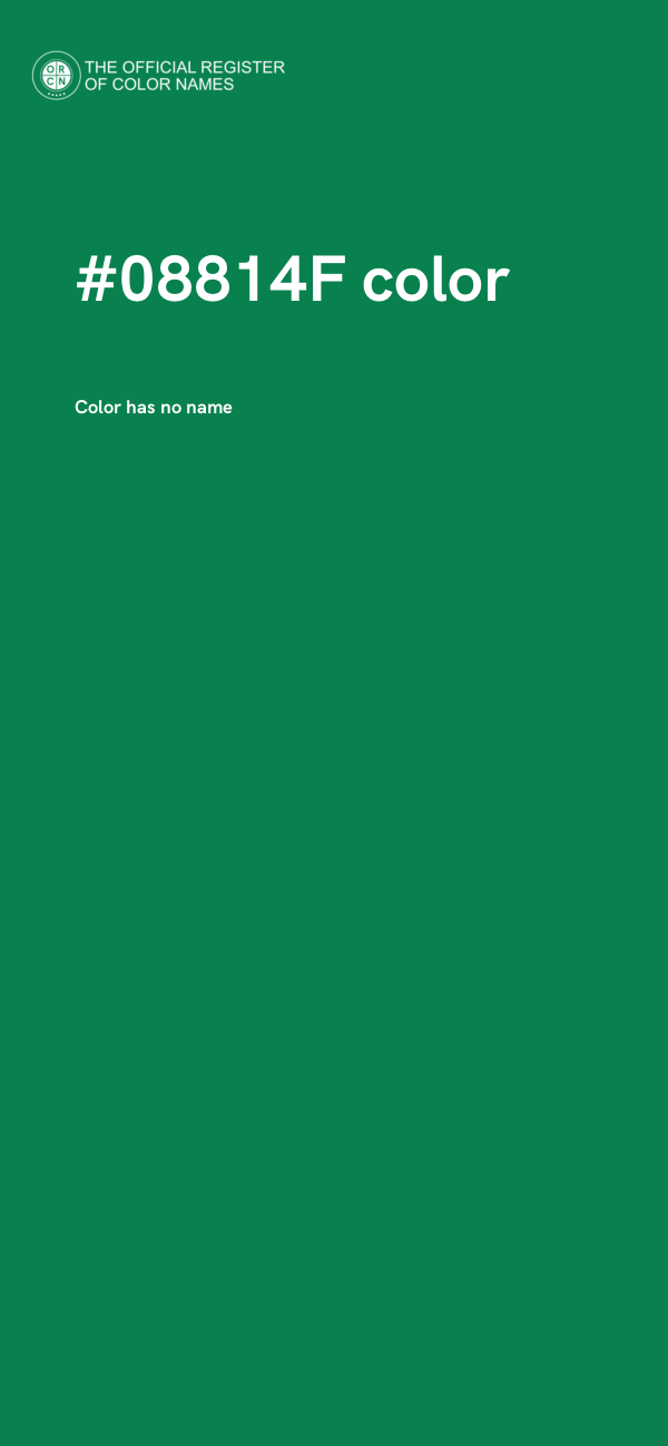#08814F color image