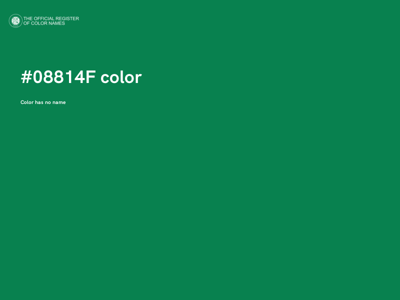 #08814F color image