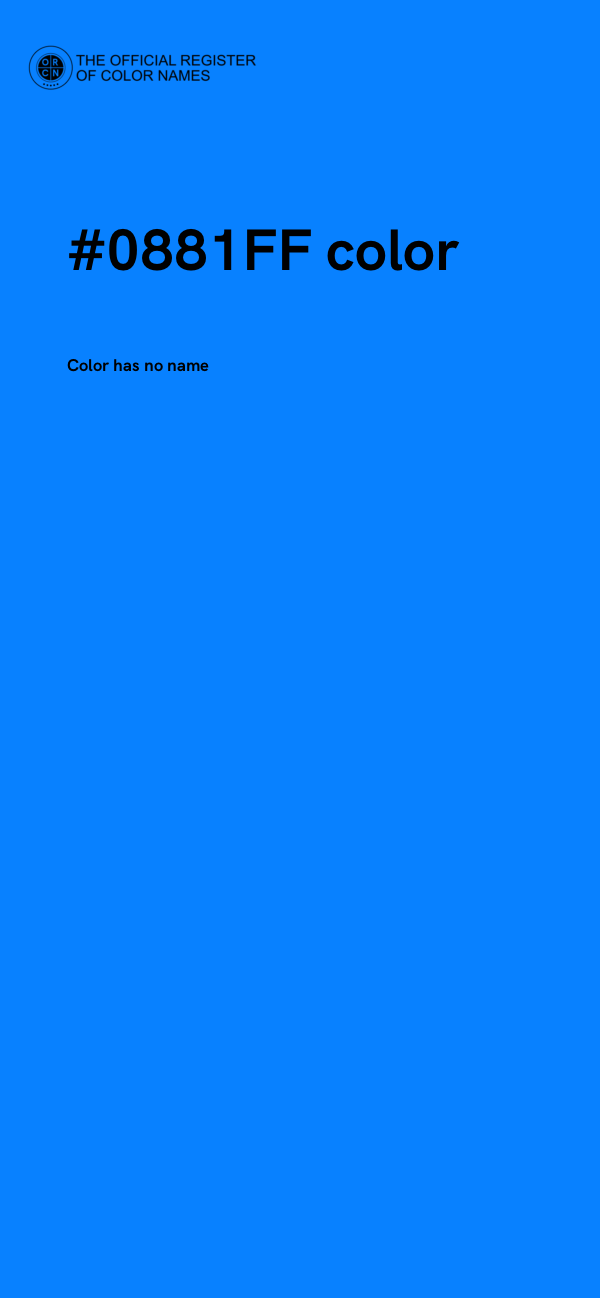 #0881FF color image