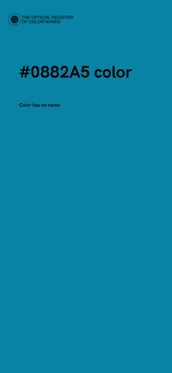 #0882A5 color image