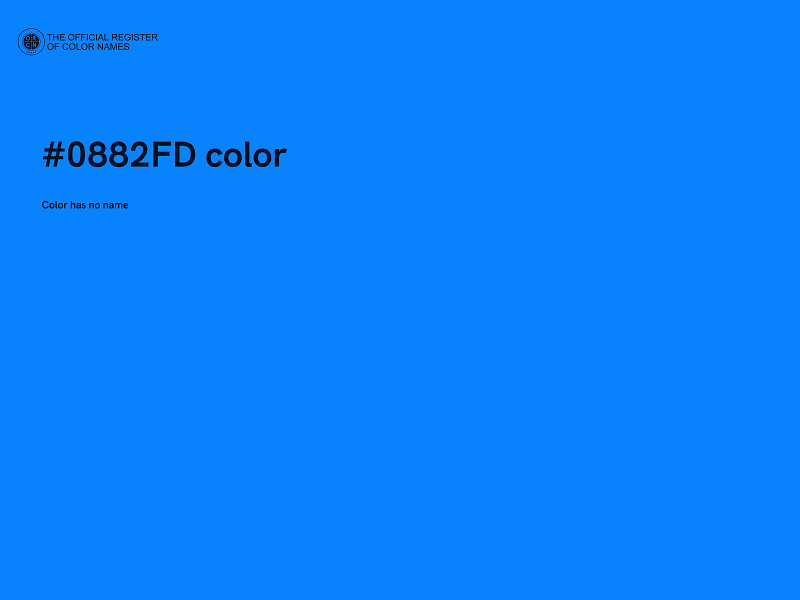#0882FD color image