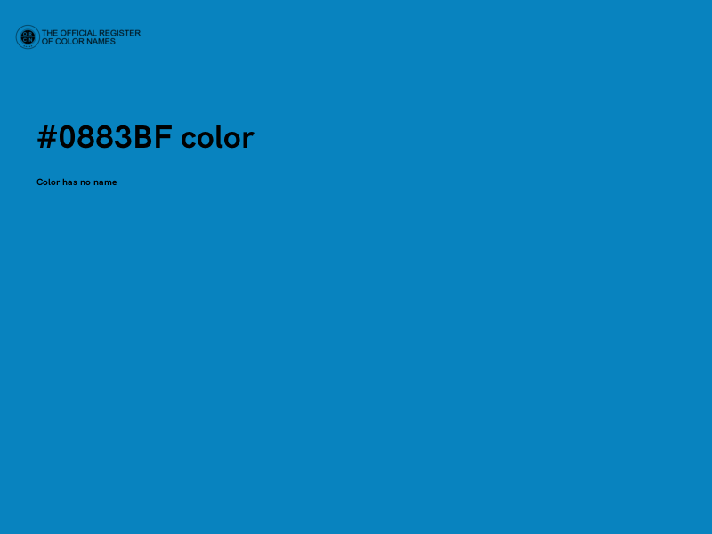 #0883BF color image
