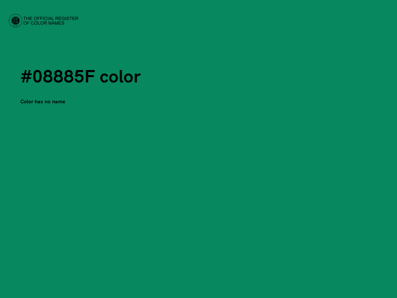 #08885F color image