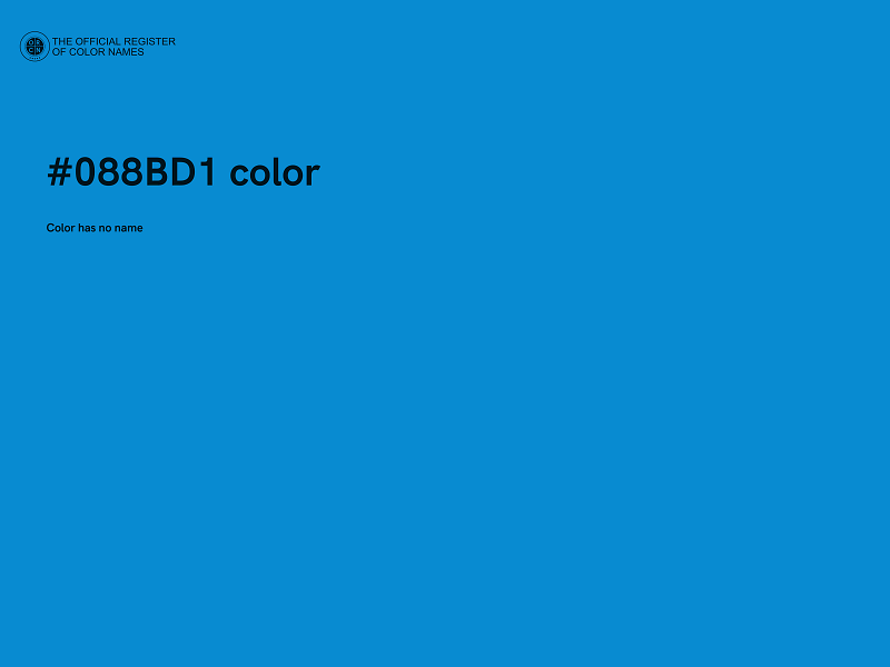 #088BD1 color image