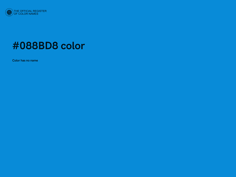 #088BD8 color image