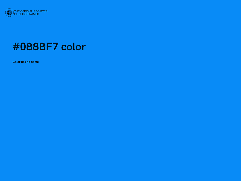 #088BF7 color image