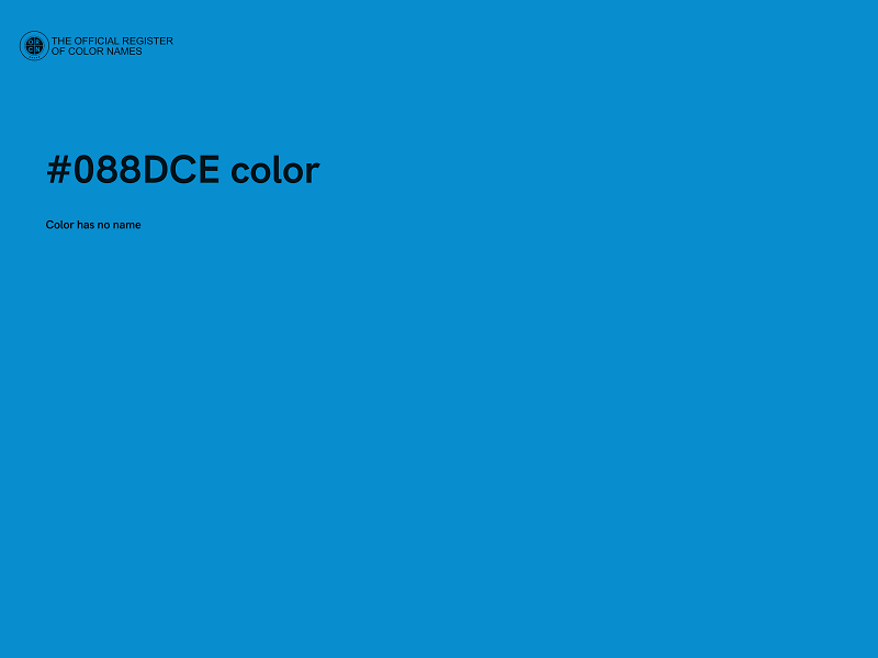 #088DCE color image