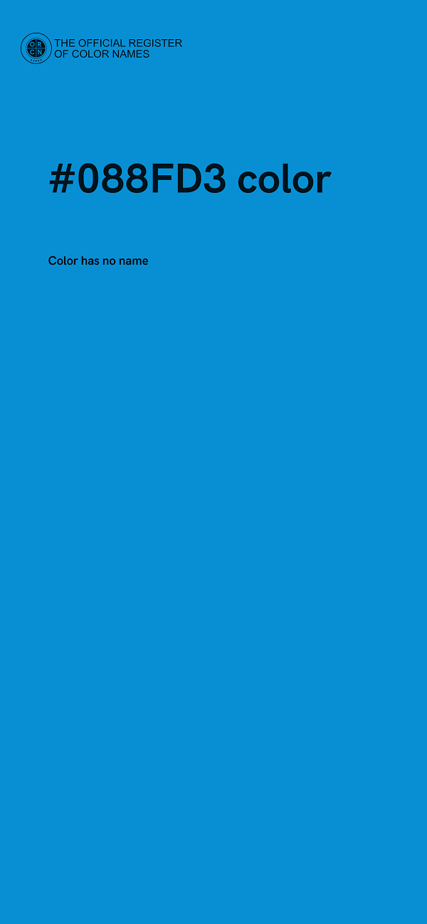 #088FD3 color image