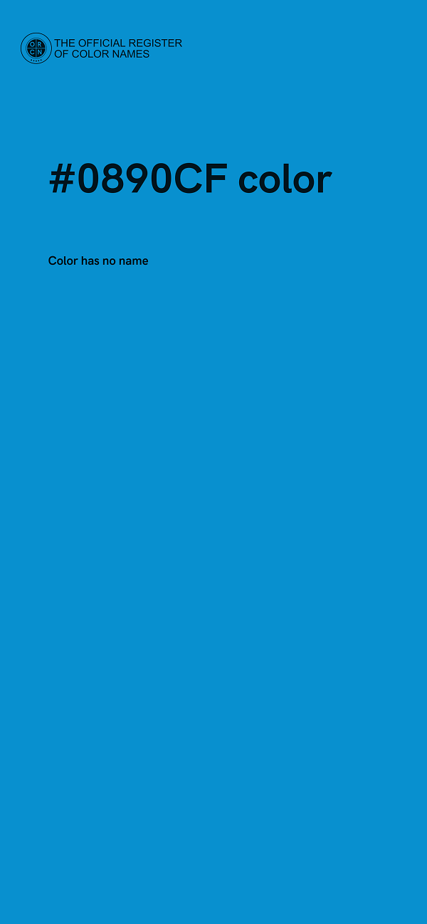 #0890CF color image