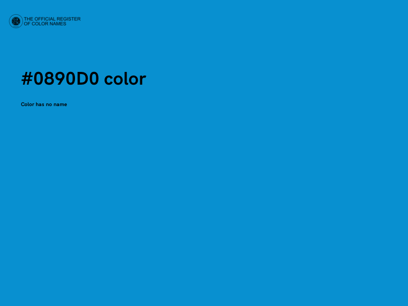#0890D0 color image