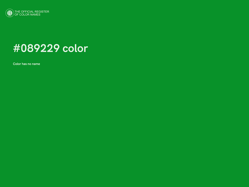 #089229 color image