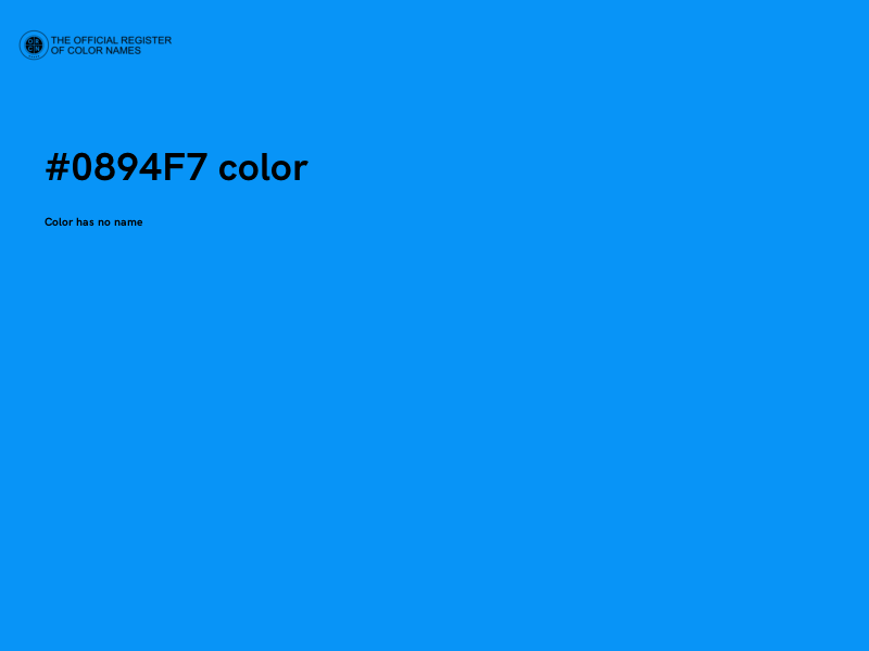 #0894F7 color image