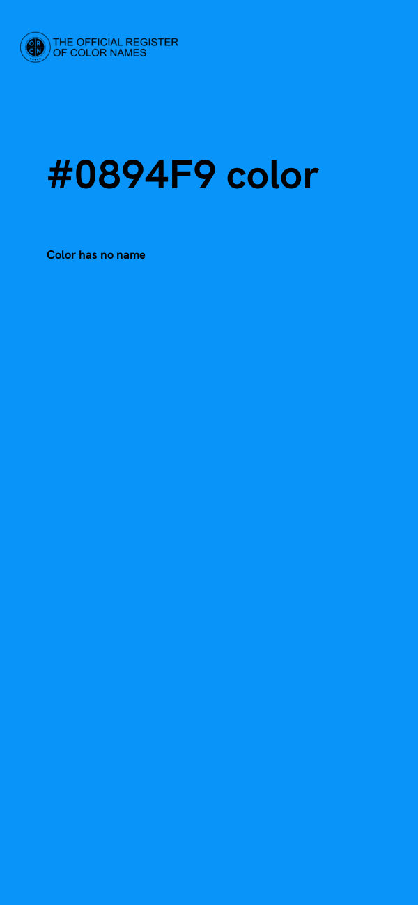 #0894F9 color image