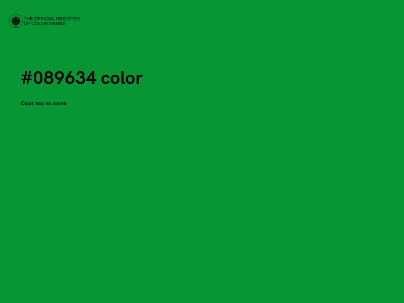 #089634 color image