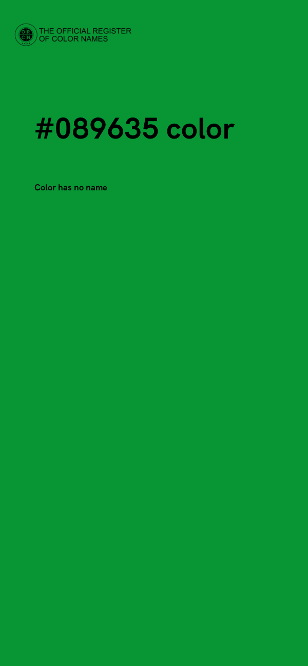 #089635 color image