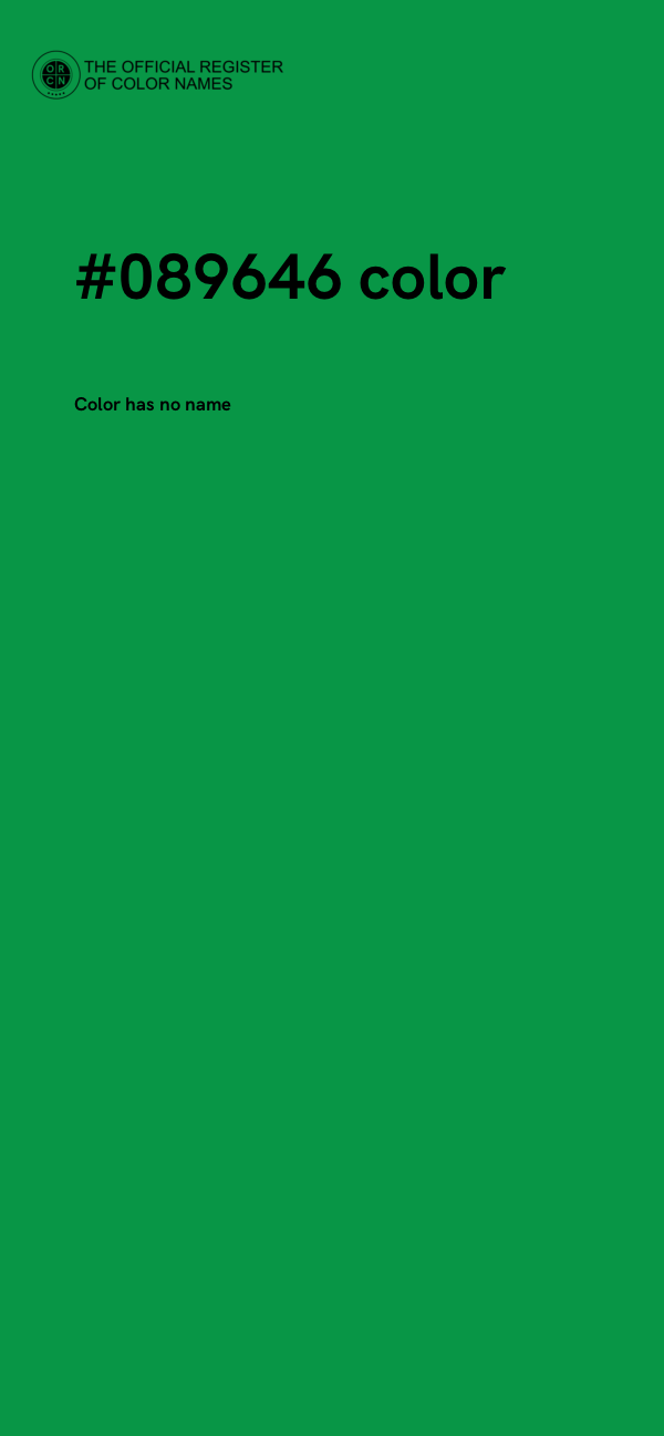 #089646 color image