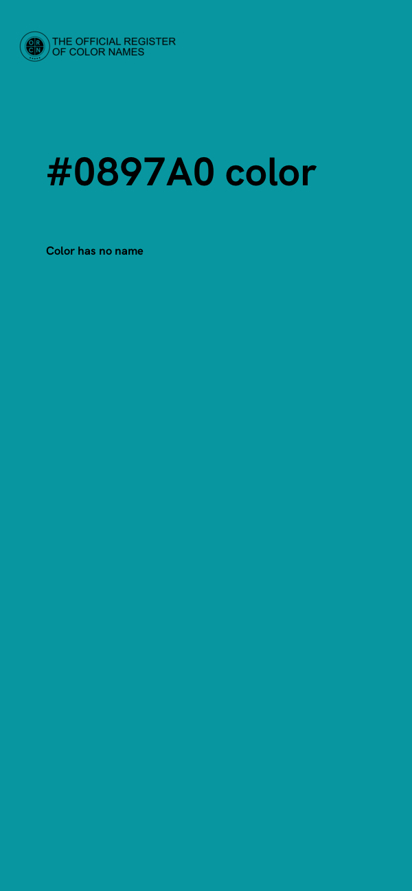 #0897A0 color image