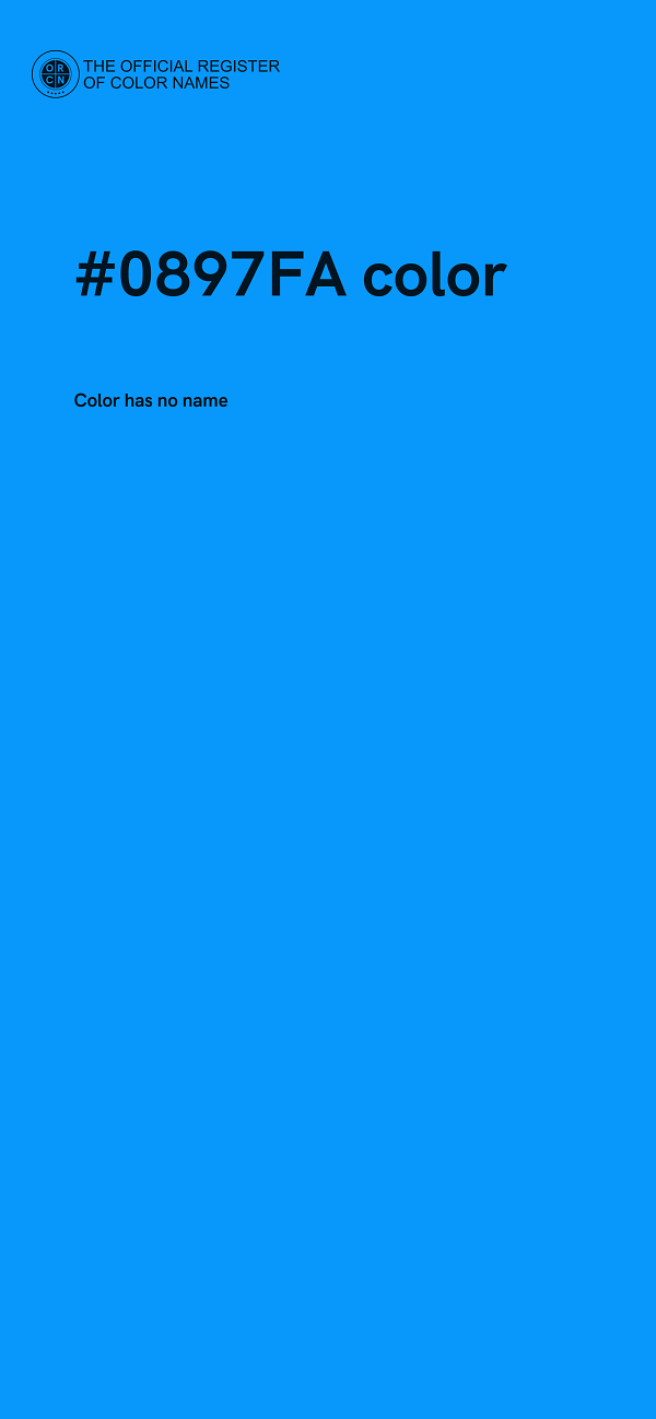 #0897FA color image