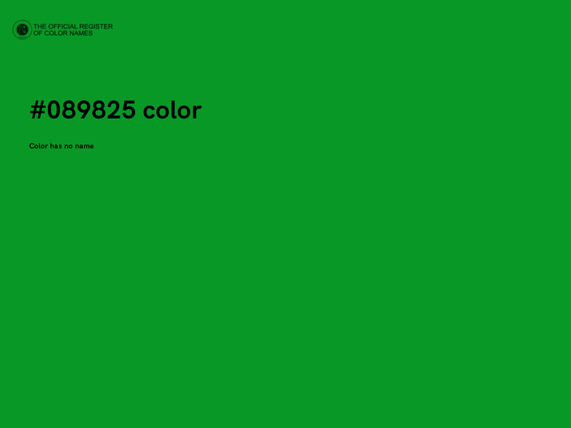 #089825 color image