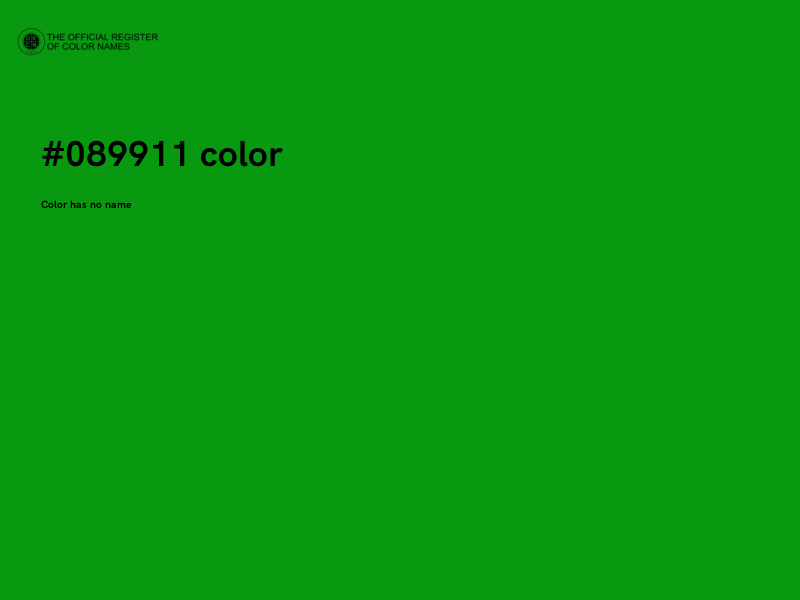 #089911 color image