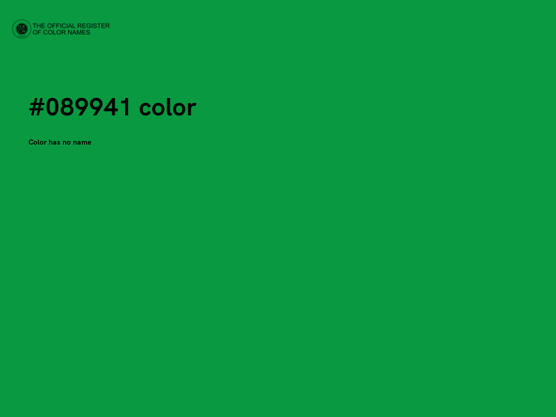 #089941 color image